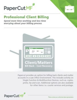 Professional Client Billing Cover, Papercut MF, Document Solutions, Xerox, Dealer, Reseller, Arroyo Grande, CA, HP, Epson