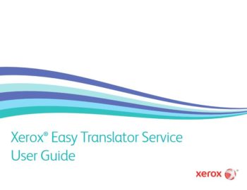 User Guide Cover, Xerox, Easy Translator Service, Document Solutions, Xerox, Dealer, Reseller, Arroyo Grande, CA, HP, Epson